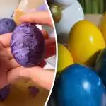 Priestor a mramorový efekt pre centy: ako maľovať vajíčka na